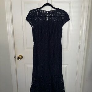Banana Republic Midnight Blue Lace Midi Dress